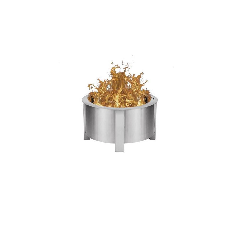 Breeo BR-X24S Round Wood Fire Pit, Stainless Steel