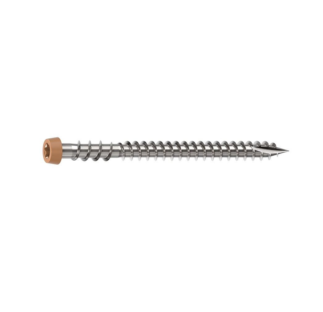 Camo 0367158CS Deck Screw, Trim Head, Star Drive, Cedar