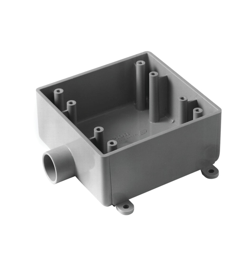 Carlon E9802DR Electrical Junction Box, 2-Gang, PVC