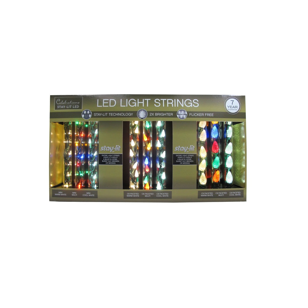 Celebrations ACESTAYLITDSPLY String Christmas Lights