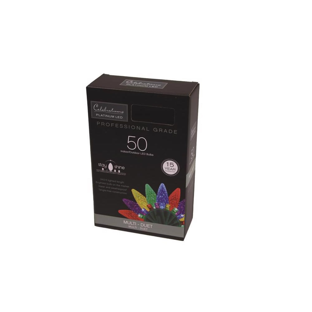Celebrations C65MM50MUA Platinum LED String Christmas Lights, 25 Feet