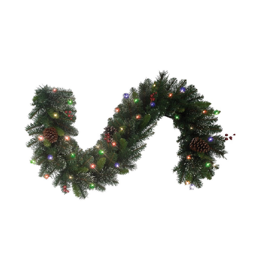 Celebrations DCPGARL6MBS-MUA Christmas Prelit Pine Garland, Green