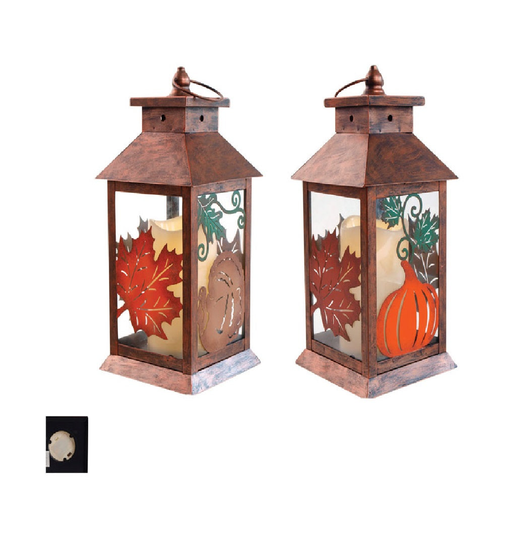 Celebrations D9170708/09 Harvest Lighted Lantern Fall Decoration