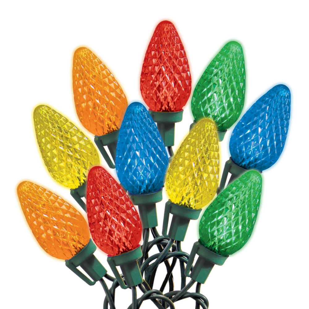 Celebrations 47771-71 Faceted LED C9 Christmas Light, Multicolored
