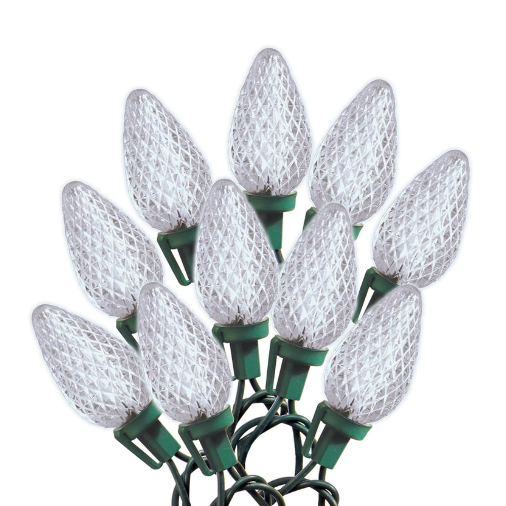 Celebrations 47772-71 Faceted LED C9 Christmas Light, Cool White