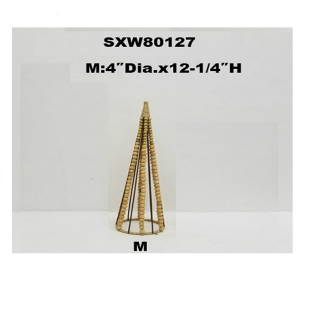 Celebrations SXW80127M Bead Cone Christmas Tree, 12-1/4 in