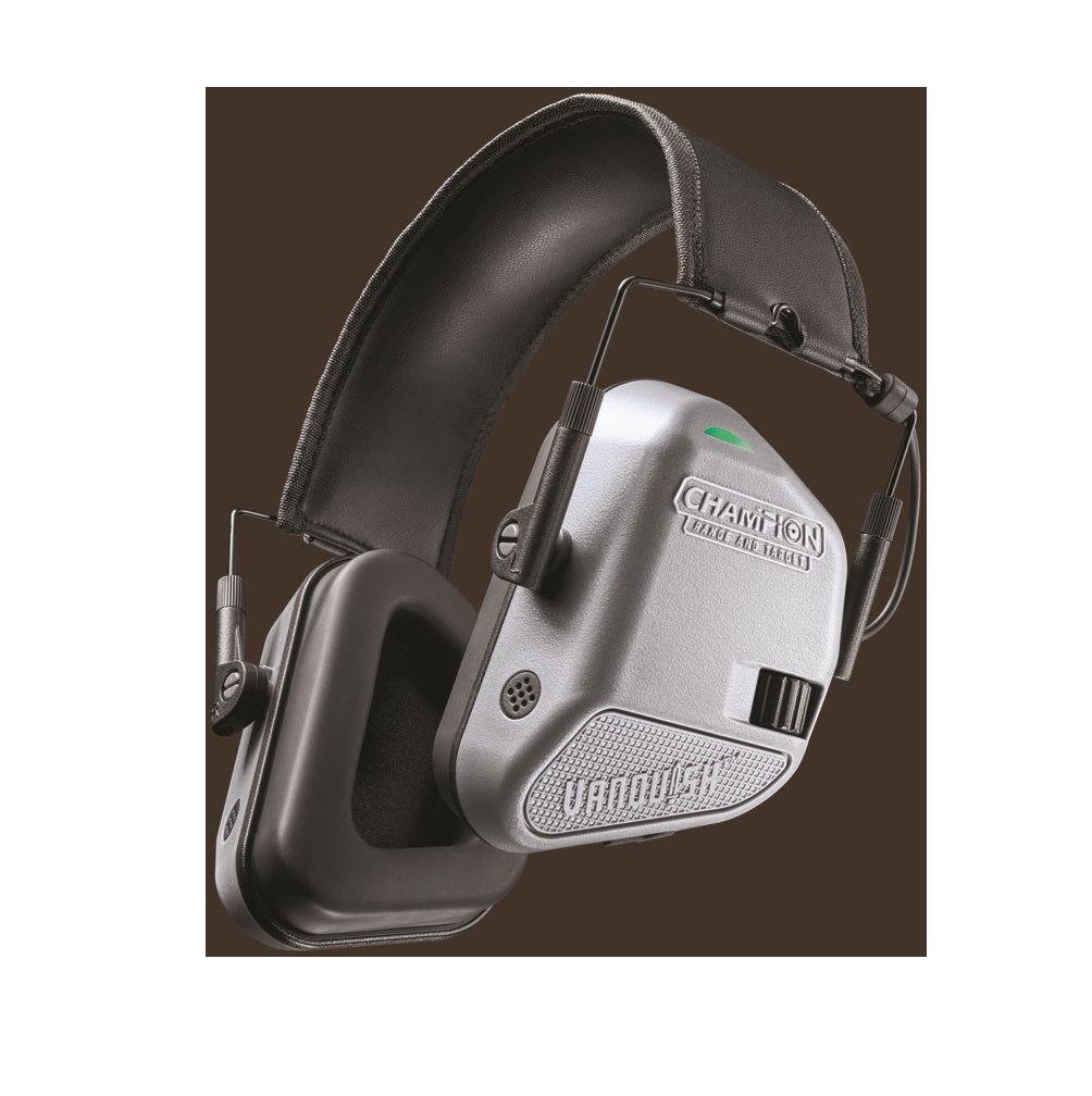 Champion 40978 Electronic Muff Hearing Protection, Black/Grey