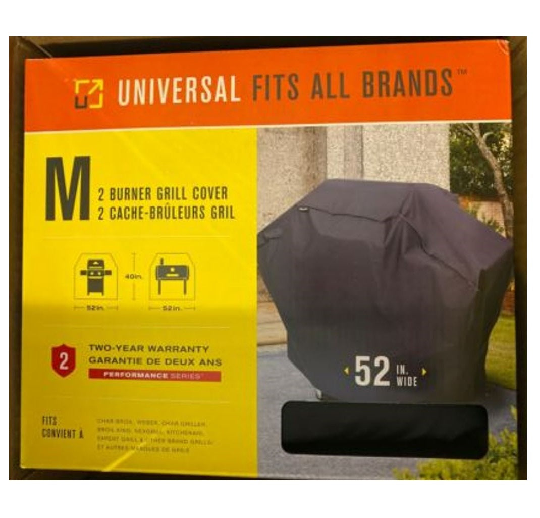 Char-Broil 9379754P04V Grill Cover For 2 Burner Gas Grill, Black