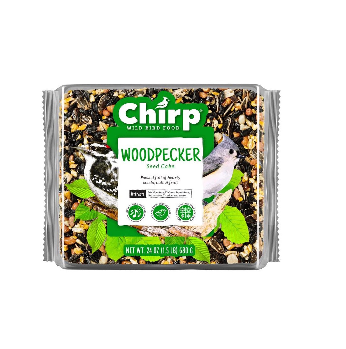 Chirp 14987 Woodpecker Wild Bird Peanut, 24 oz.