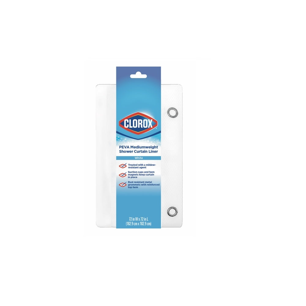 Clorox 040O0-6111-100 Shower Curtain Liner, PEVA