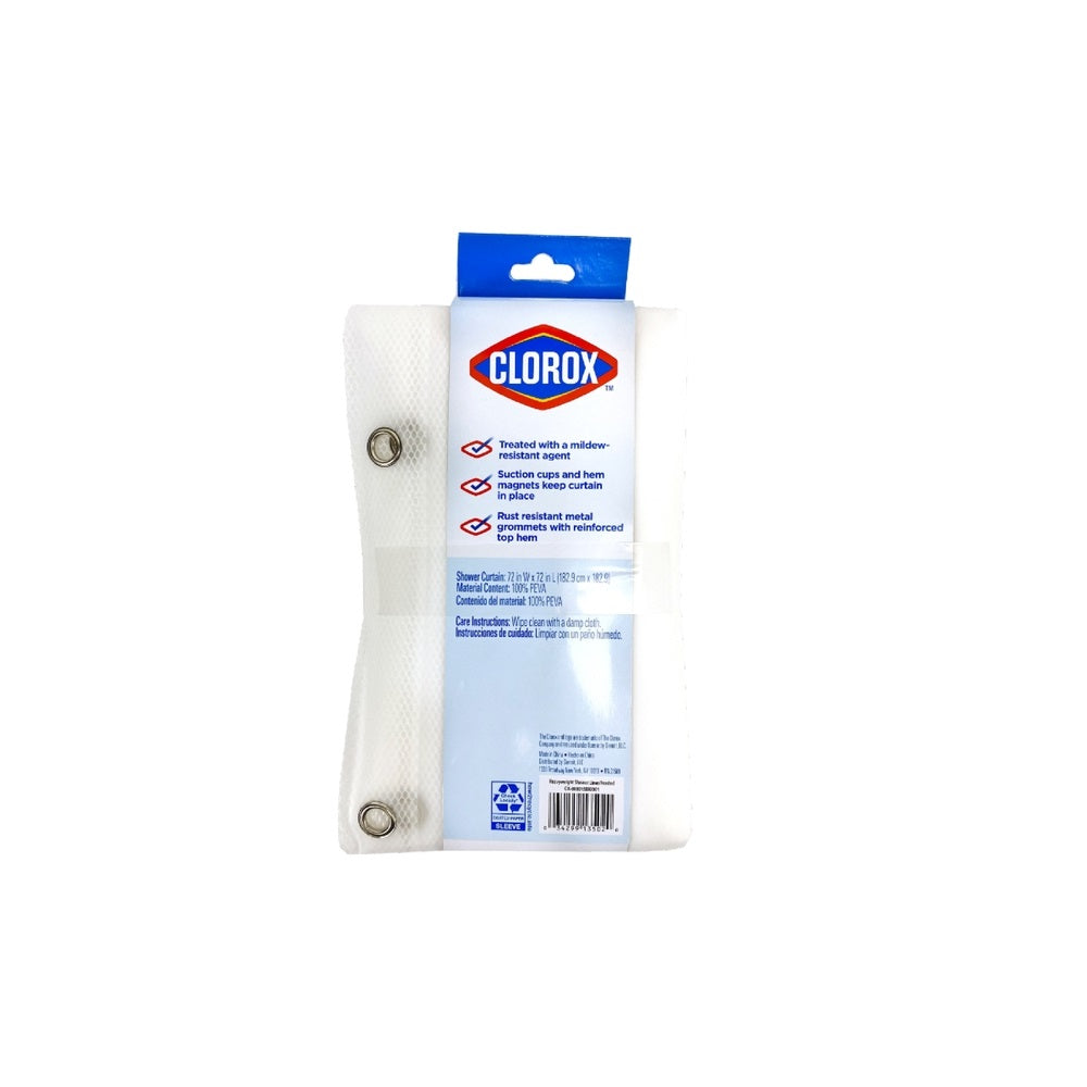 Clorox 040O0-6010-961 Shower Curtain Liner, PEVA
