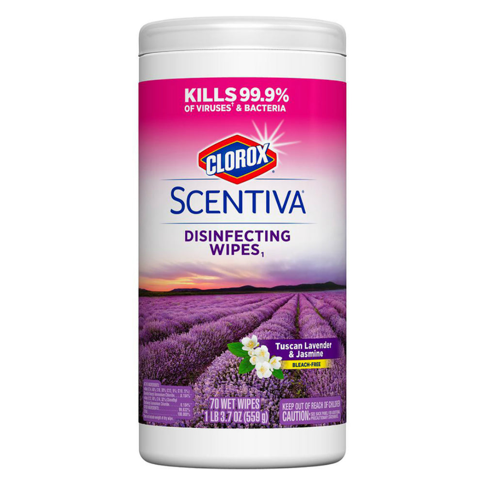 Clorox 32014 Scentiva Anti-Bacterial Wipes, 3.7 oz