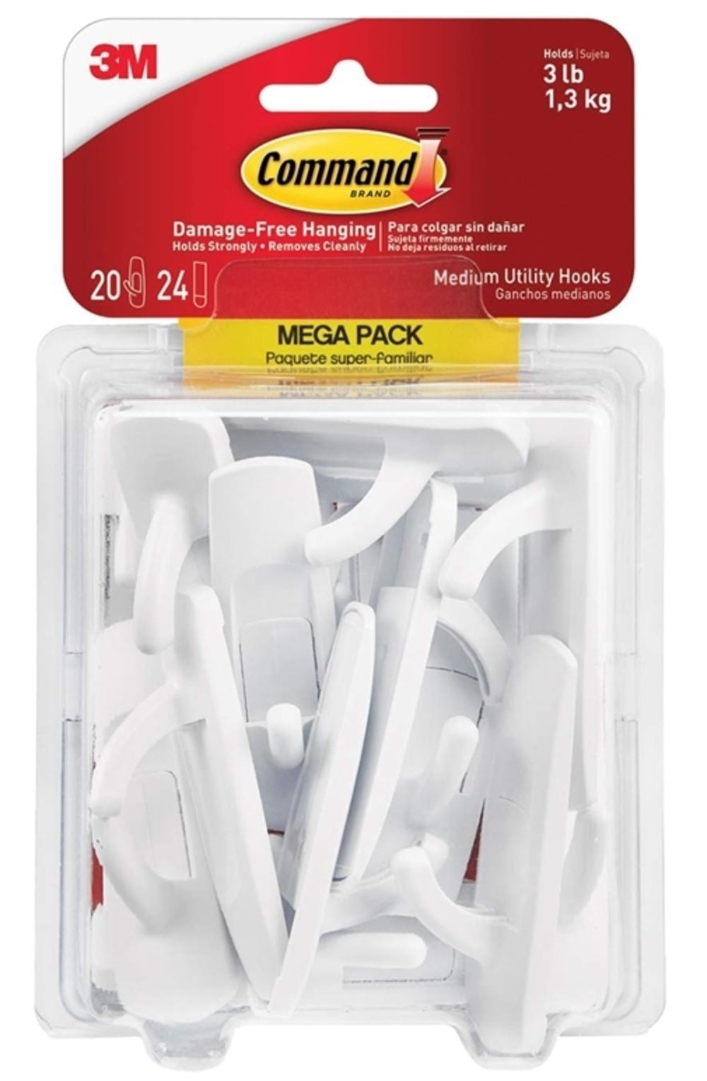 Command 17001-MPES Utility Hooks, White