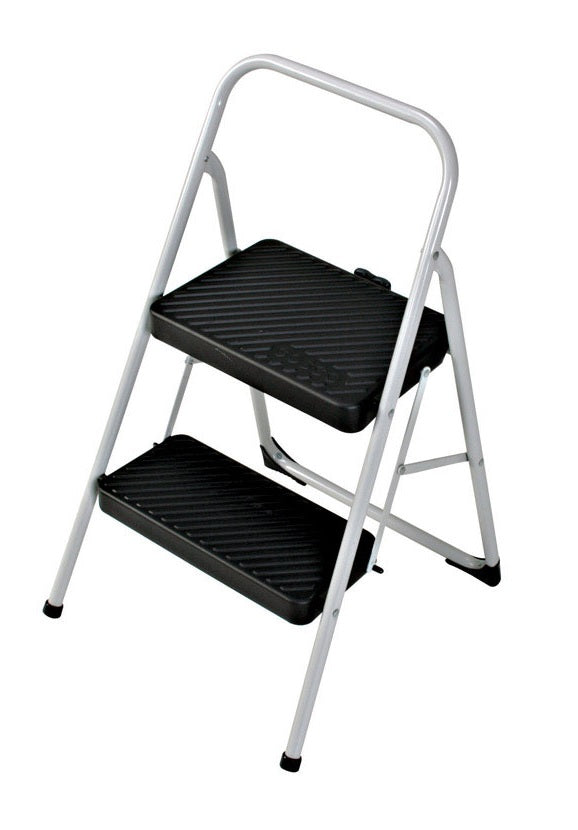 Cosco 11-135-CLGG4 Folding Step Stool, Steel, Black