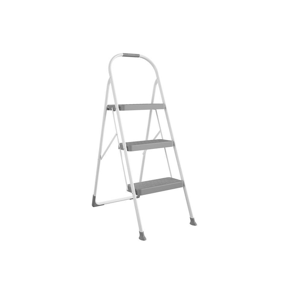 Cosco 11-448-WHG2 3 Step Folding Step Stool, Steel