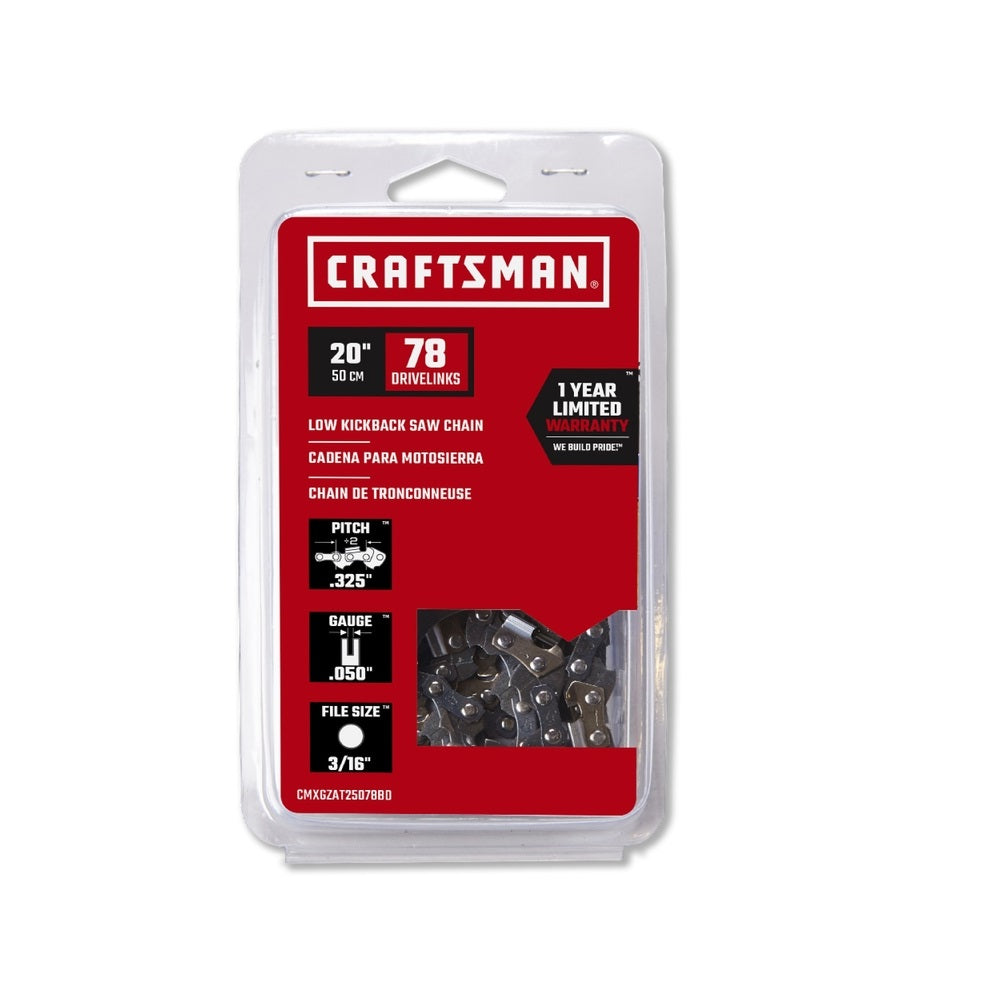 Craftsman CL25078BD Low Kickback Saw Chain, 20 Inch