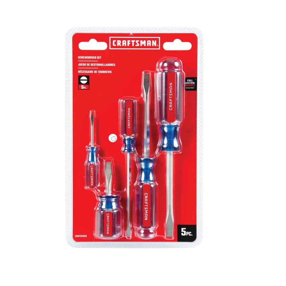 Craftsman CMHT65032 Slotted Screwdriver Set, Satin Nickel