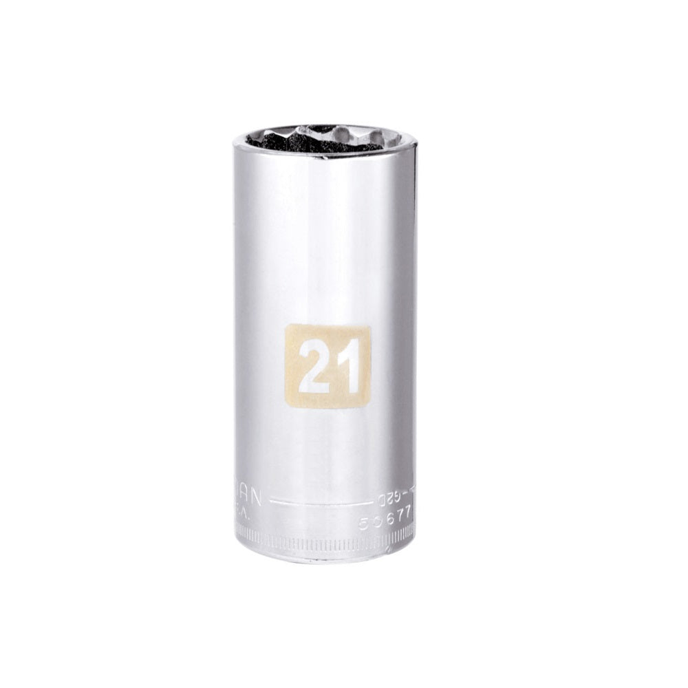 Craftsman CMMT44297 Metric Deep Socket, 21 MM x 3/8 Inch