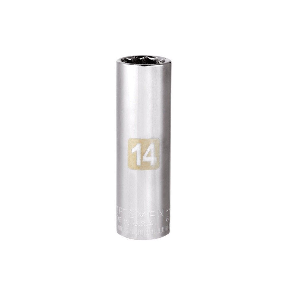 Craftsman CMMT44418 Metric 12 Point Deep Socket, 14 MM x 3/8 Inch