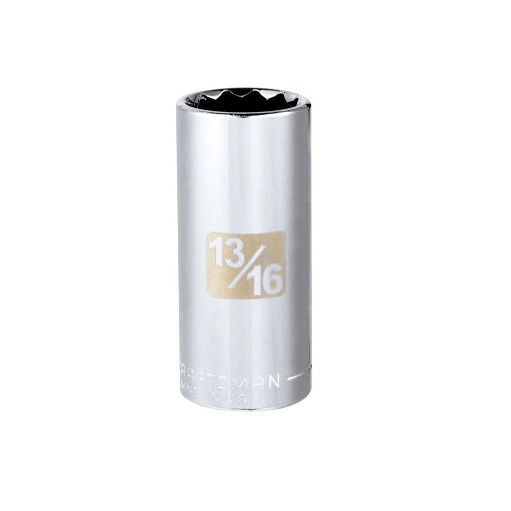 Craftsman CMMT43318 SAE 12 Point Deep Socket, 13/16 Inch x 3/8 Inch