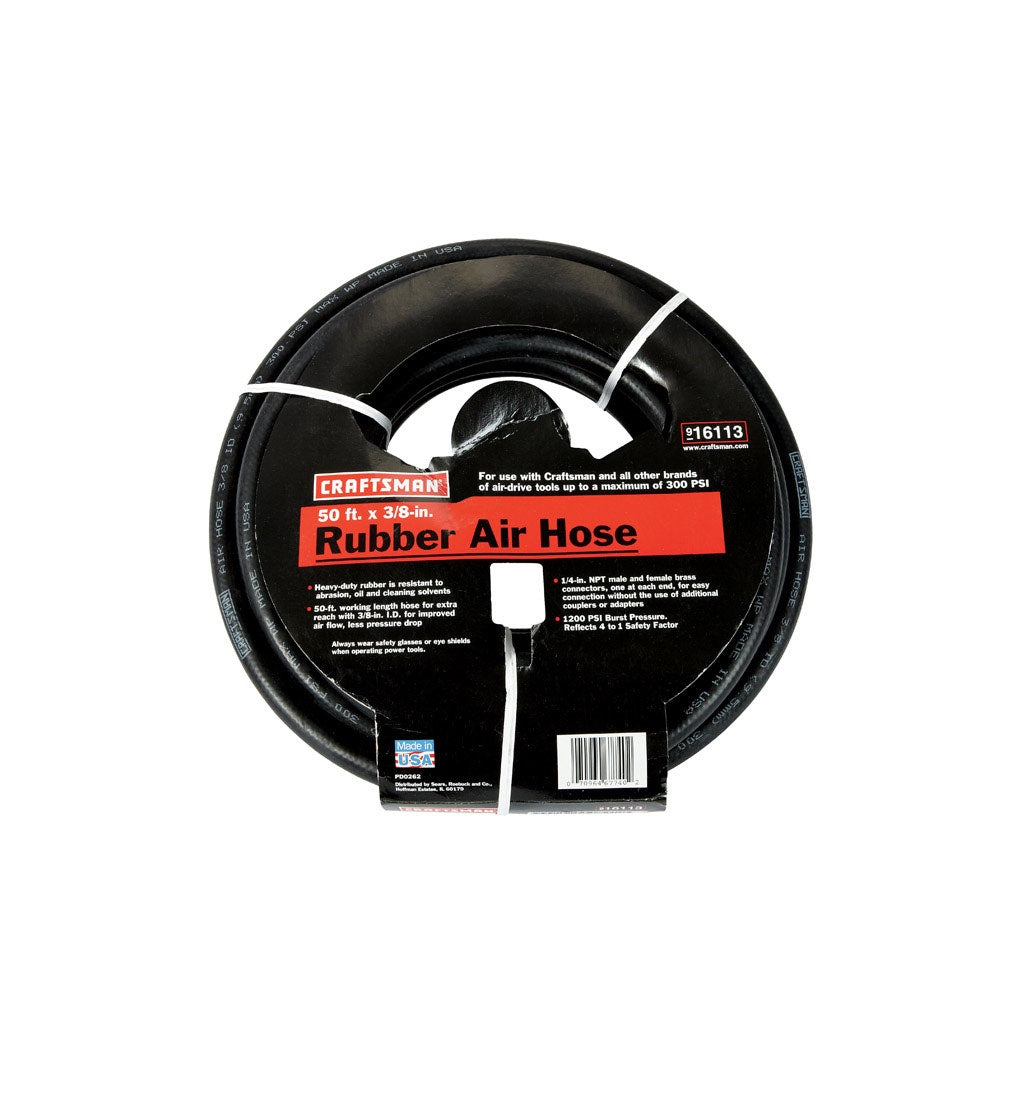 Craftsman CMXZTSG1082NB Air Hose, Black, 3/8 in x 50 ft
