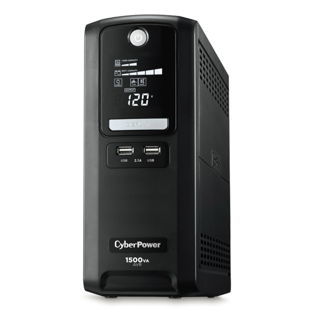 CyberPower LX1500GU 10-Outlet 1500VA Battery Back-Up System, Black