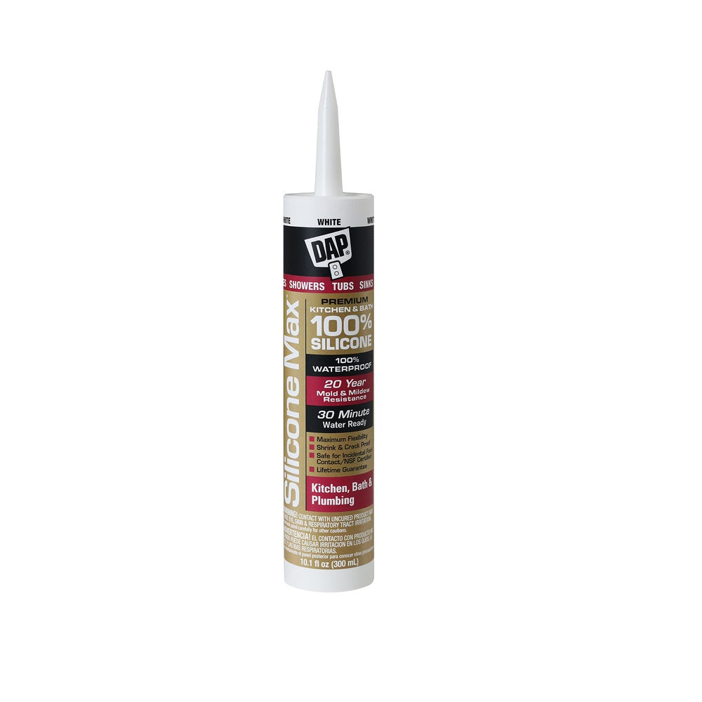 Dap 7079808667 Silicone Max Kitchen & Bath Sealant, 10.1 Oz