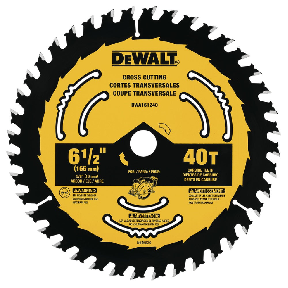 DeWalt DWA161240 Circular Saw Blade, Tungsten Carbide