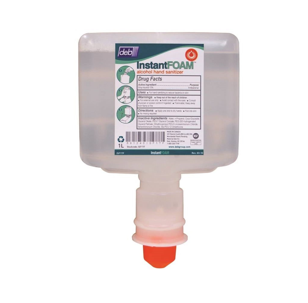 Deb IFC1TF InstantFoam Alcohol Hand Sanitizer, 1000 mL