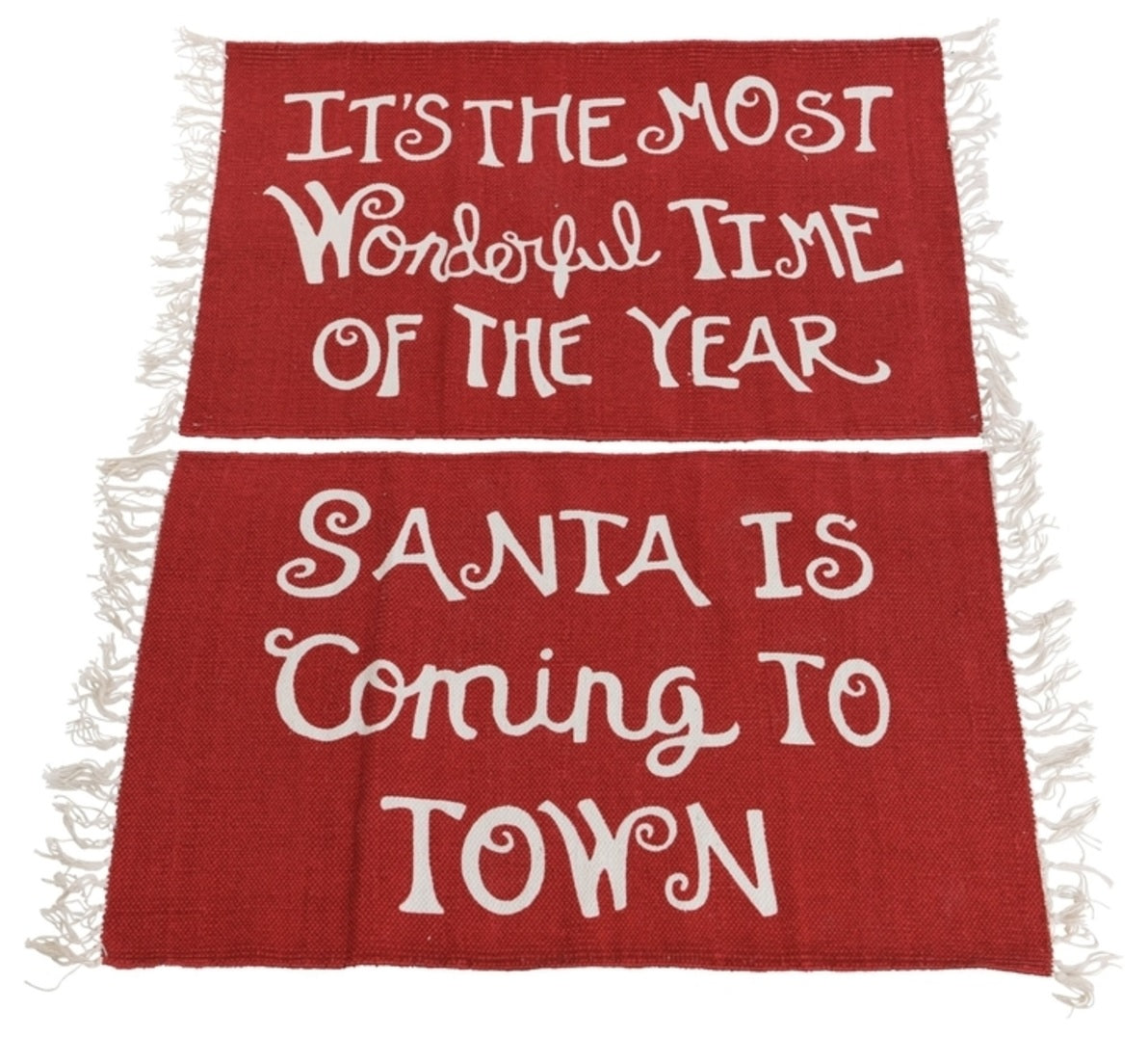 Decoris 617530 Christmas Rug, Red/White