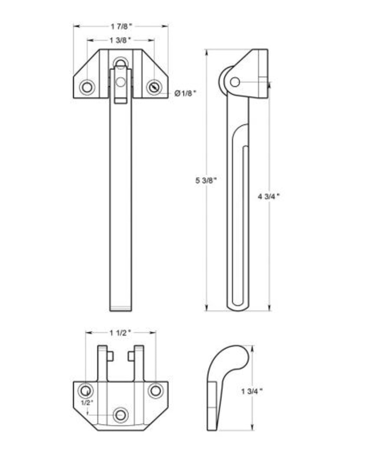 Deltana DGSB675U3 Door Guard, Bright Brass, 6-3/4"