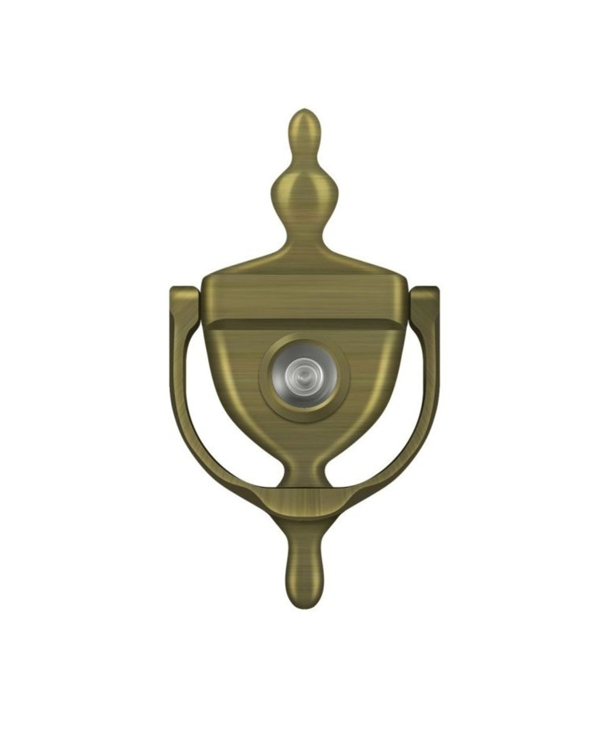 Deltana DKV630U5 Door Knocker-Viewer, Antique Brass