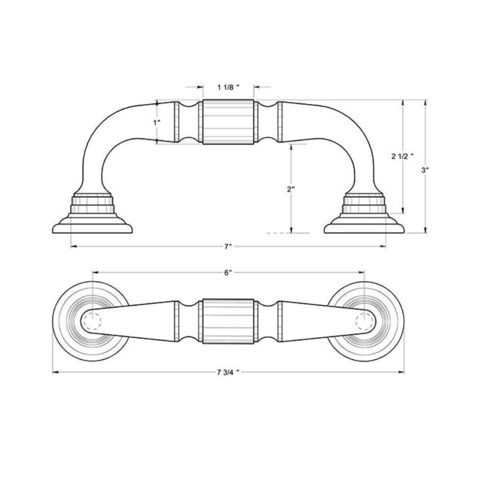 Deltana DP675CR003 Door Pull, Lifetime Brass