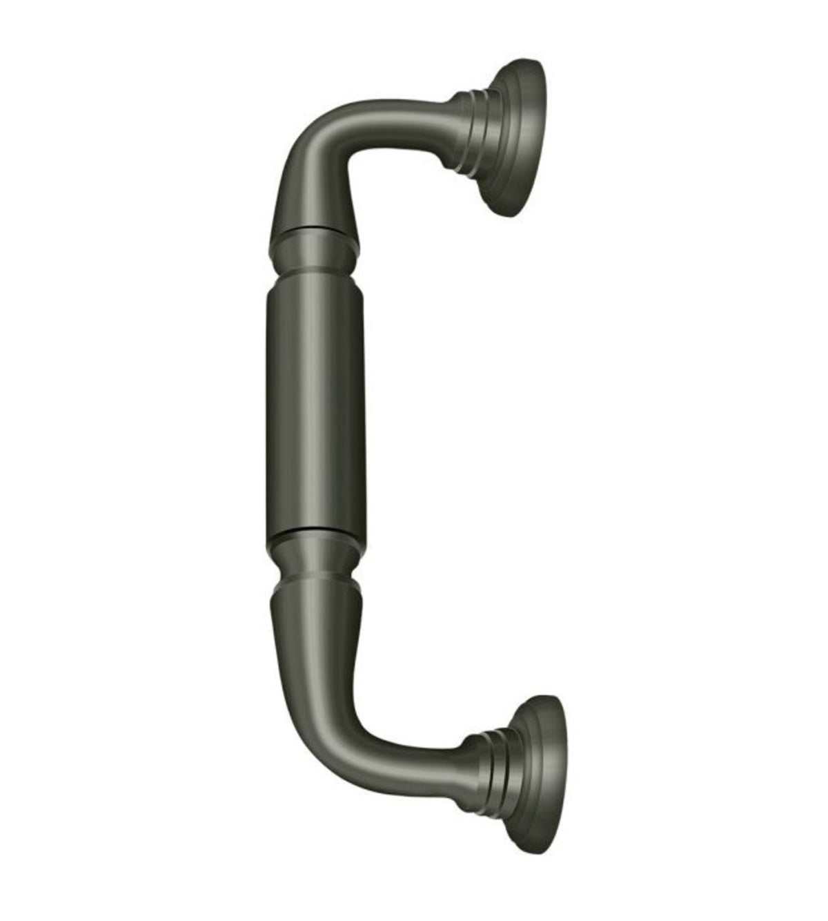 Deltana DP2576U15A Door Pull with Rosette, 8", Antique Nickel