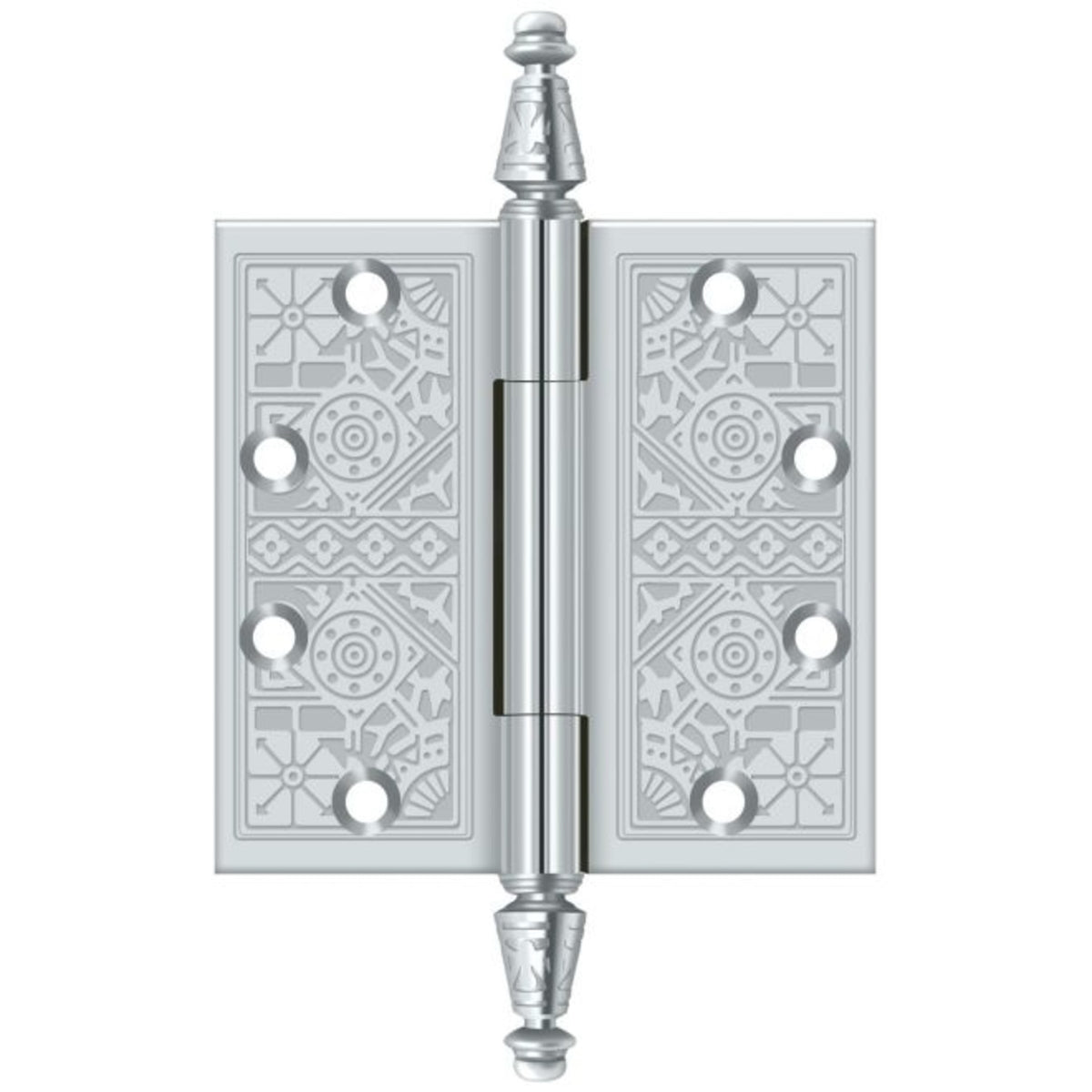 Deltana DSBP45U26 Full Mortise Square Hinge, Bright Chrome