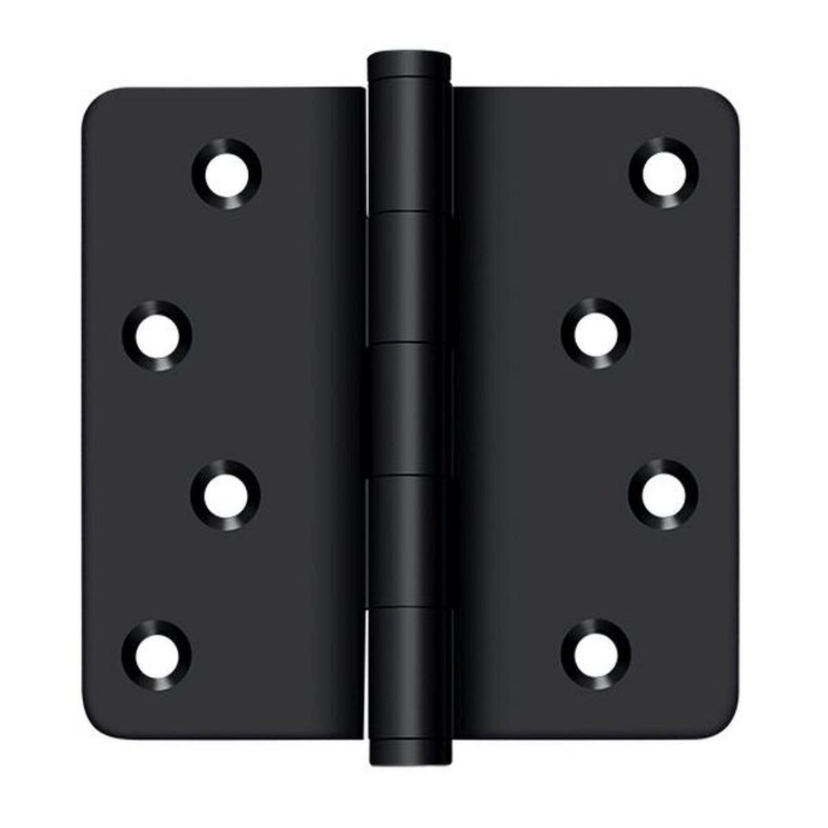 Deltana DSB4R419-RZ Full Mortise Radius Hinge, Black