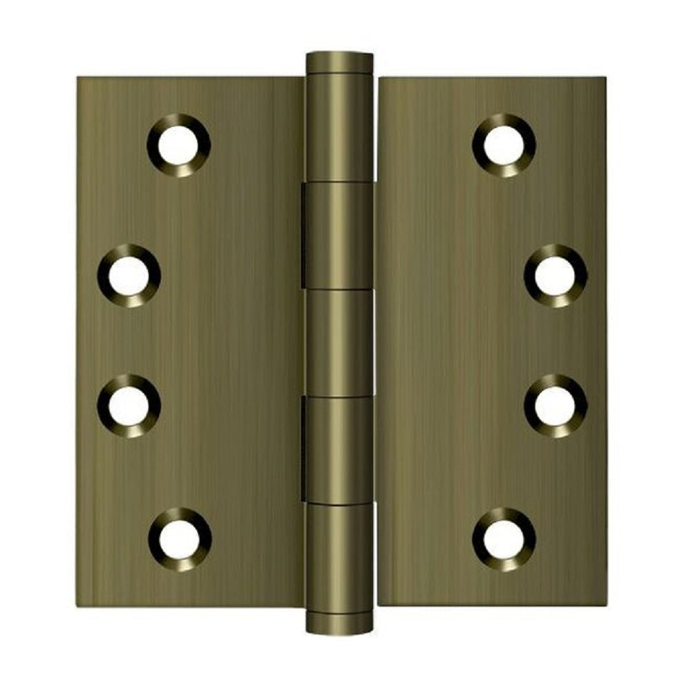Deltana DSB45 Square Hinge, Antique Brass