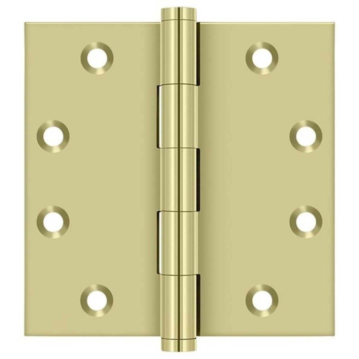 Deltana DSB453-UNL Square Hinge, Unlacquered Bright Brass