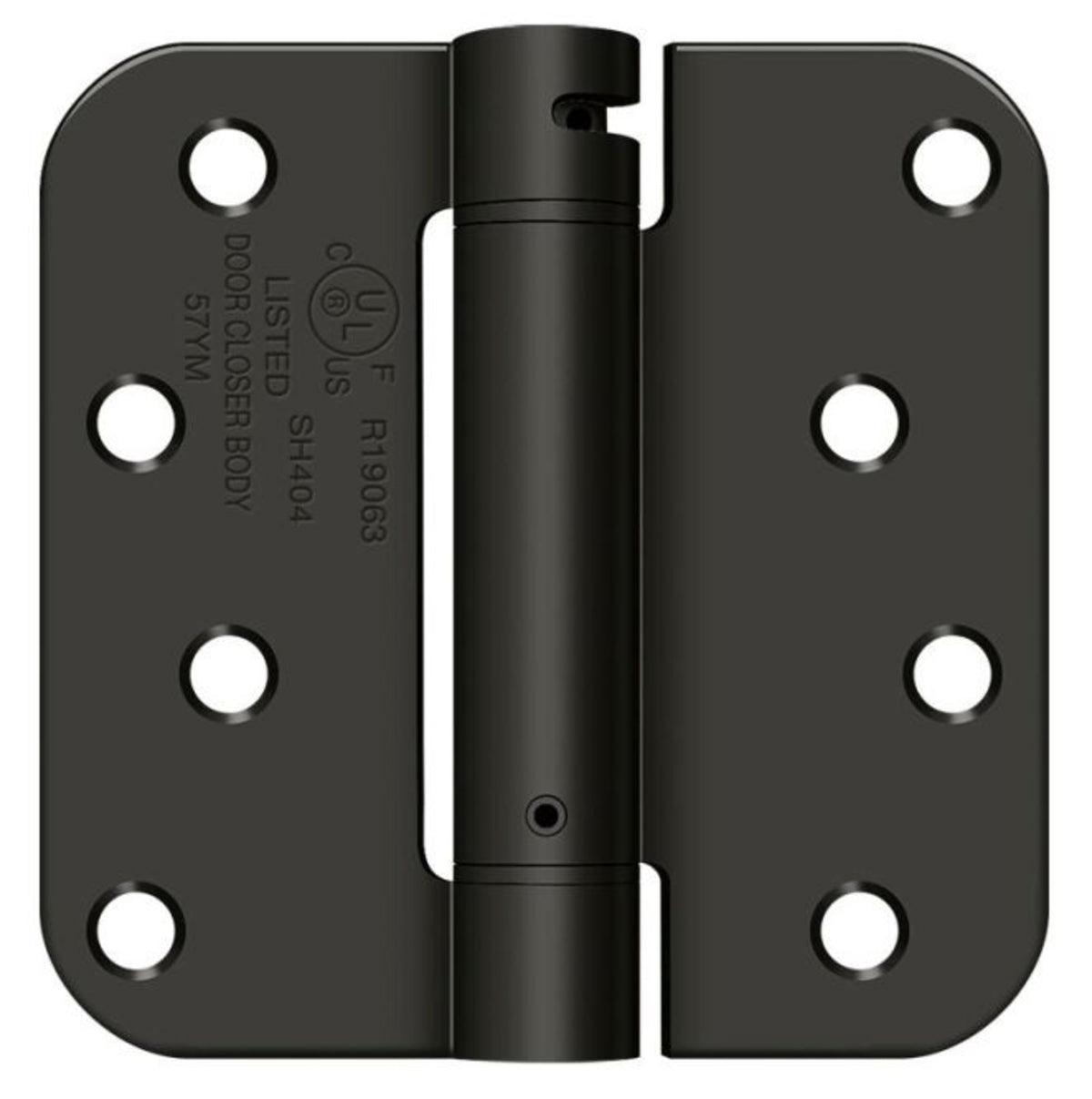 Deltana DSH4R510B Radius Spring Hinge, Oil Rubbed Bronze, 4" x 4"