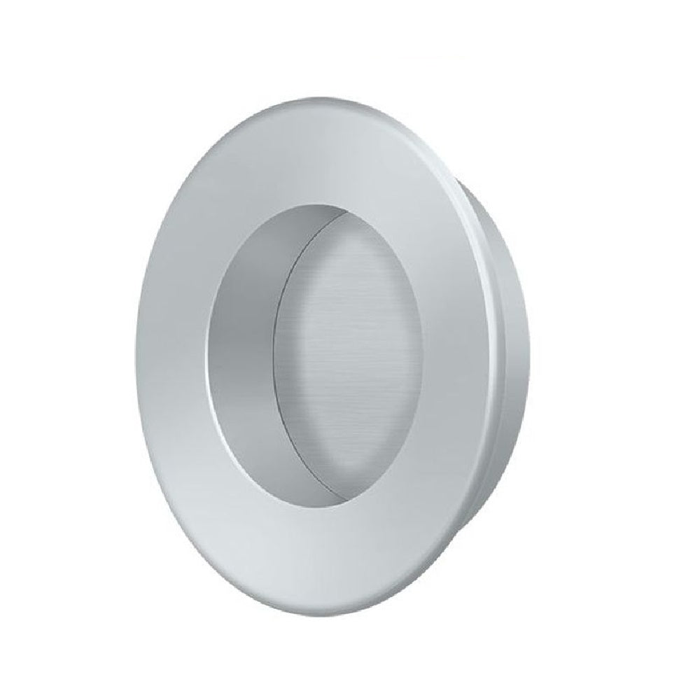 Deltana FP178U26D Pocket & Sliding Door Round Flush Pull, Brushed Chrome