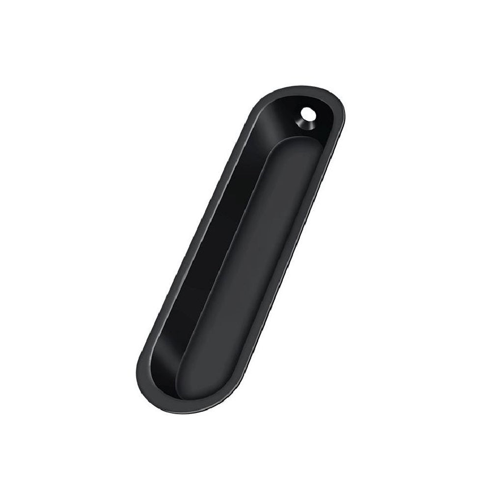 Deltana FP828U19 Pocket & Sliding Door Oblong Flush Pull, Black