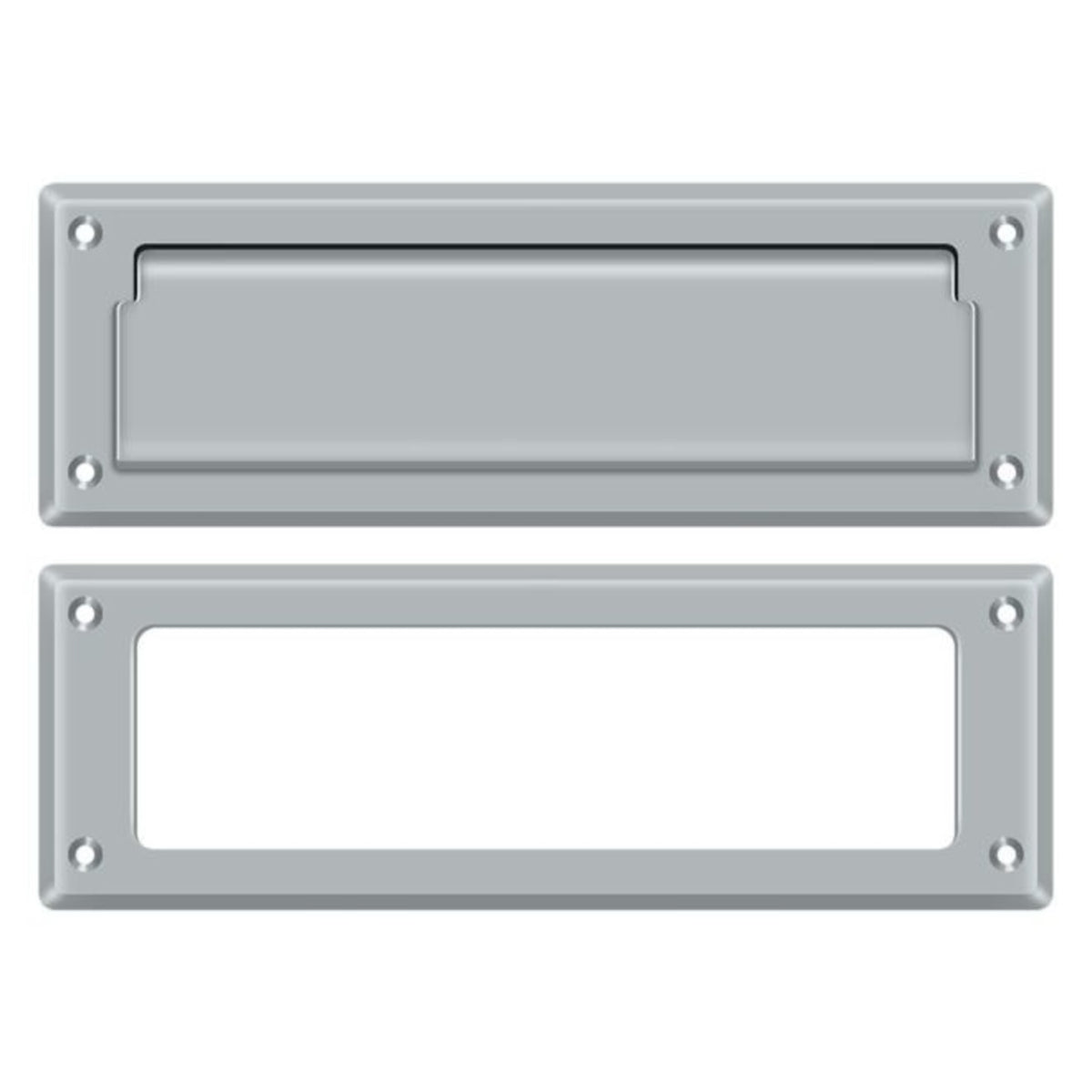 Deltana MS626U26D Mail Slot With Interior Frame, Satin Chrome
