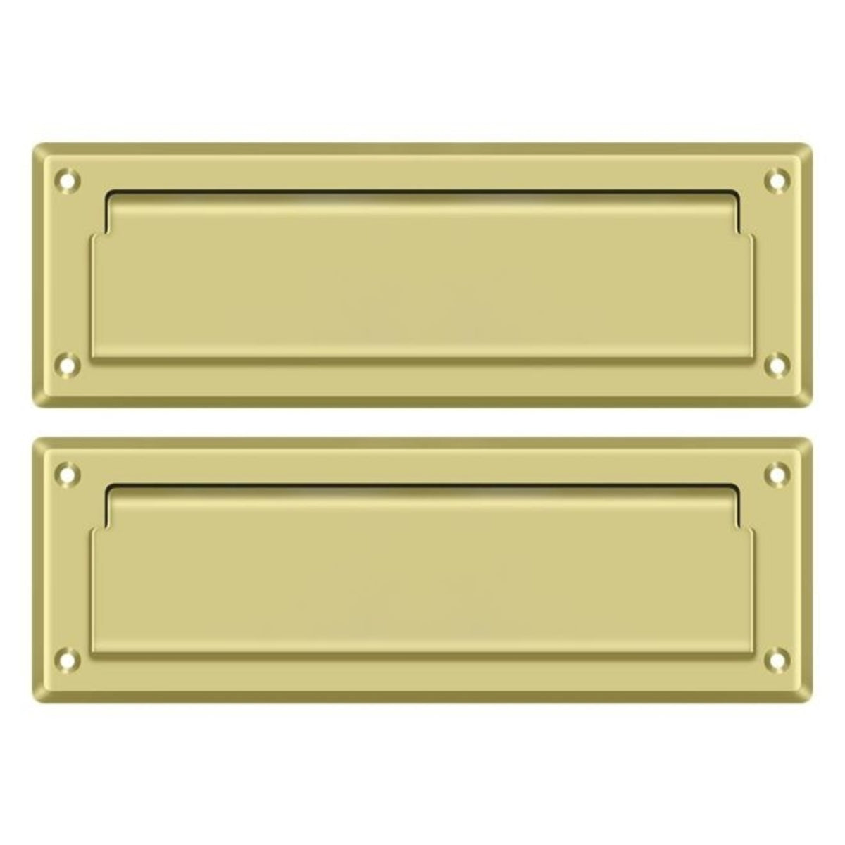 Deltana MS627U3 Mail Slot With Back Plate, Bright Brass