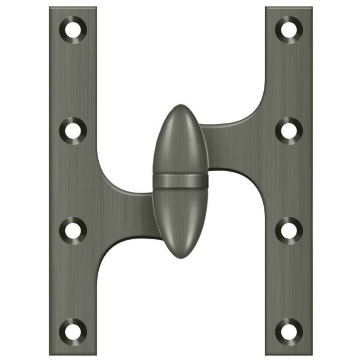 Deltana OK6045B15A-L Door Hinge, Antique Nickel, 6" x 4-1/2"