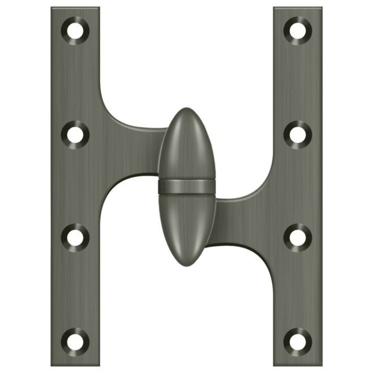 Deltana OK6050B15A-R Door Hinge, Antique Nickel, 6" x 5"