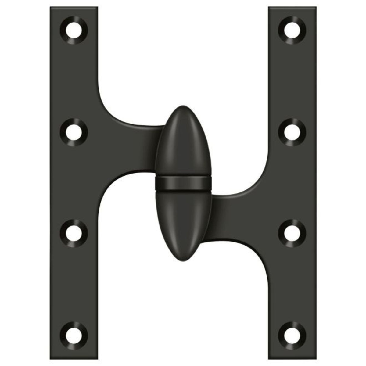Deltana OK6045B10B-R Door Hinge, Oil Rubbed Bronze, 6" x 4-1/2"