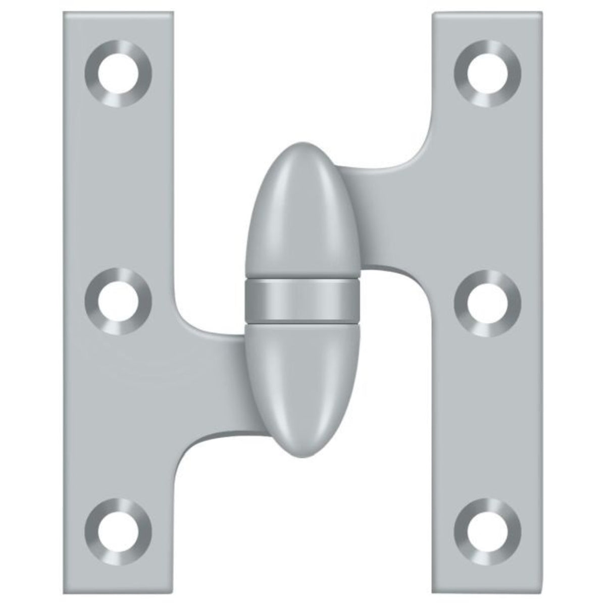 Deltana OK3025B26D-L Olive Knuckle Hinge, Satin Chrome