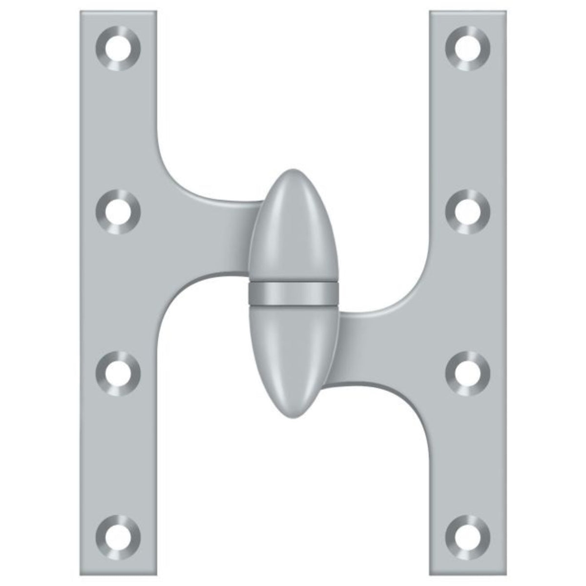 Deltana OK6045B26D-R Door Hinge, Satin Chrome, 6" x 4-1/2"