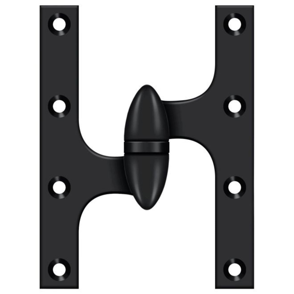 Deltana OK6050B19-L Door Hinge, Black, 6" x 5"