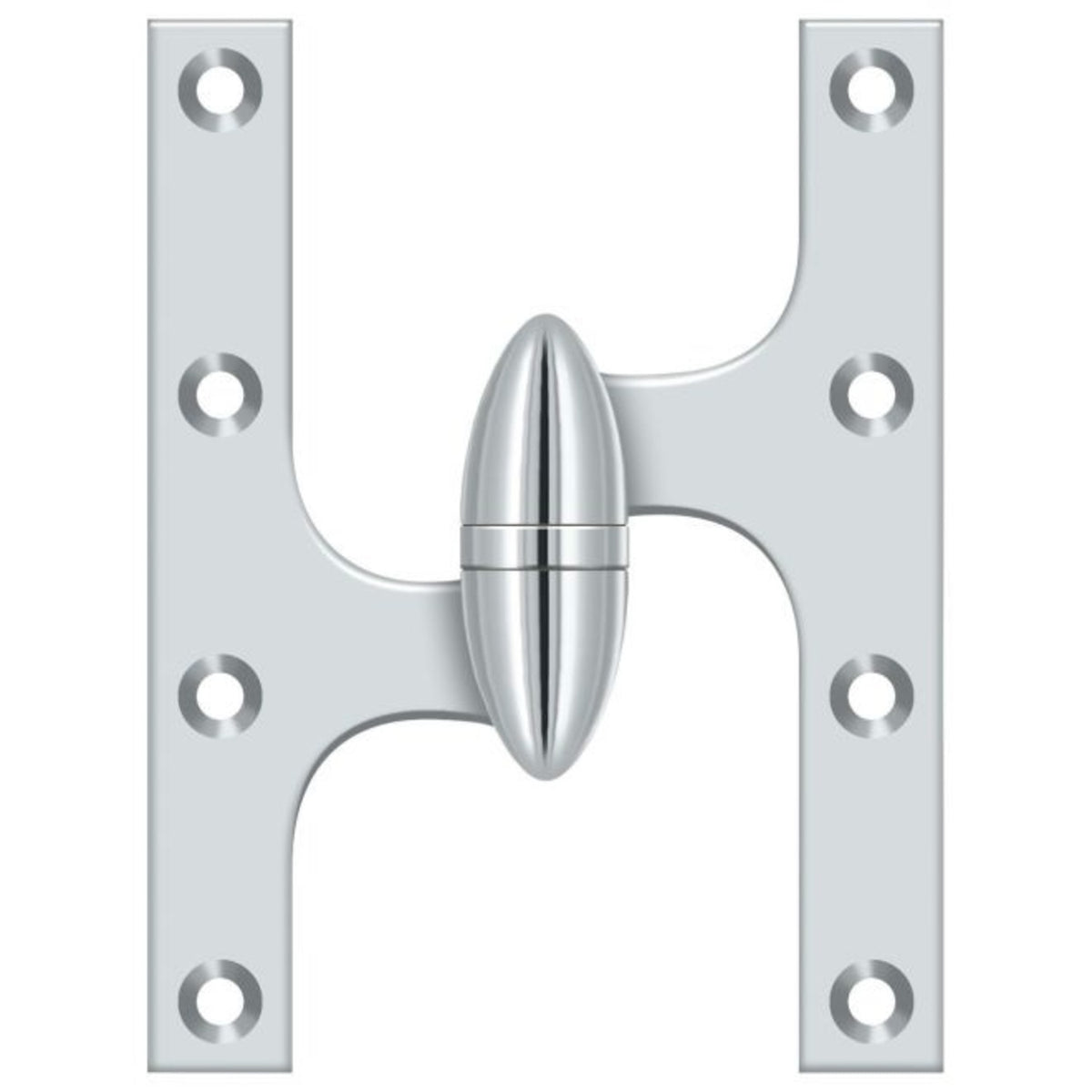 Deltana OK6045B26-L Door Hinge, Bright Chrome, 6" x 4-1/2"